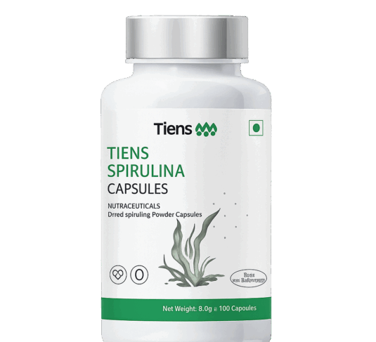 "Tiens Spirulina kapsulaları – yüksək keyfiyyətli spirulina yosunu ilə immunitet dəstəyi və qidalandırıcı qida əlavəsi, 100 kapsul"