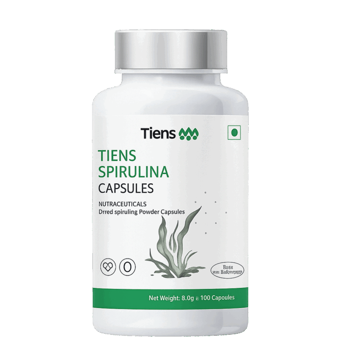"Tiens Spirulina kapsulaları – yüksək keyfiyyətli spirulina yosunu ilə immunitet dəstəyi və qidalandırıcı qida əlavəsi, 100 kapsul"
