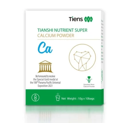 Poudre de super calcium Tiens Nutrient – complément alimentaire bioactif à base de calcium, pour la santé des os et des dents, 10 sachets