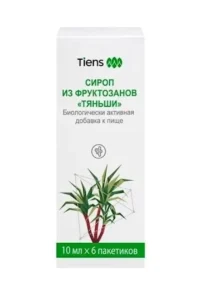 "Tiens Fruktozan Şərbəti – bağırsaq mikroflorasını tənzimləyən, qəbizliyə qarşı və detoks üçün qida əlavəsi, 6 paket"