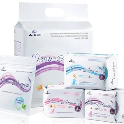 « Lot de serviettes hygiéniques Tiens Ozone Anion - protections hygiéniques antibactériennes et confortables avec technologie à l'oxygène actif et aux anions, 6 paquets, 98 pièces »