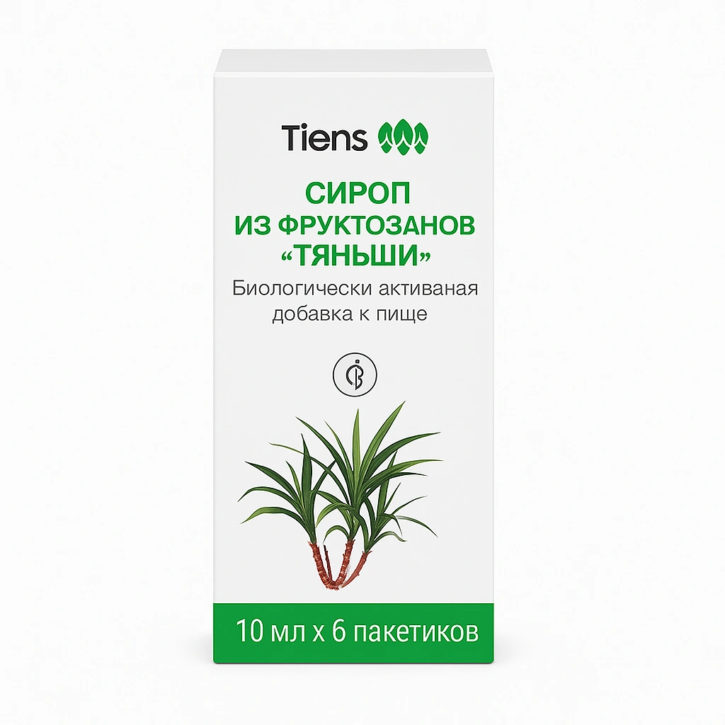 tiens-fruktoza-siropu "Tiens Fruktozan Şərbəti – bağırsaq mikroflorasını tənzimləyən, qəbizliyə qarşı və detoks üçün qida əlavəsi, 6 paket"