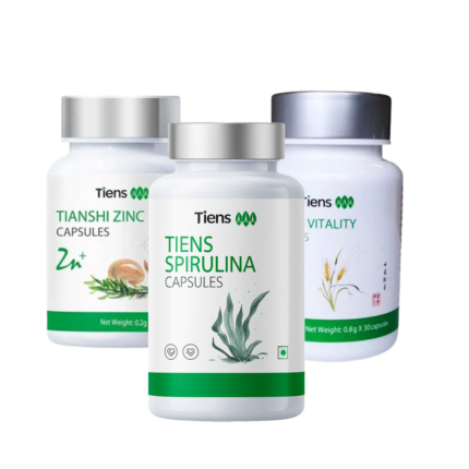 Pack Booster Immunitaire Tiens – Gélules de Spiruline, Zinc et Vitalité – Compléments alimentaires pour un programme de 30 jours
