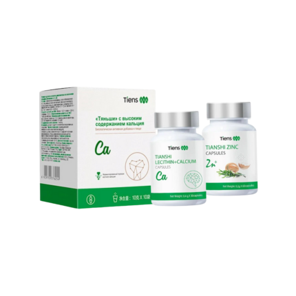 Комплекс Tiens для снятия стресса и улучшения сна — 30-дневная программа для глубокого сна и снятия стресса с использованием кальциевого порошка, кальция с лецитином и цинка.