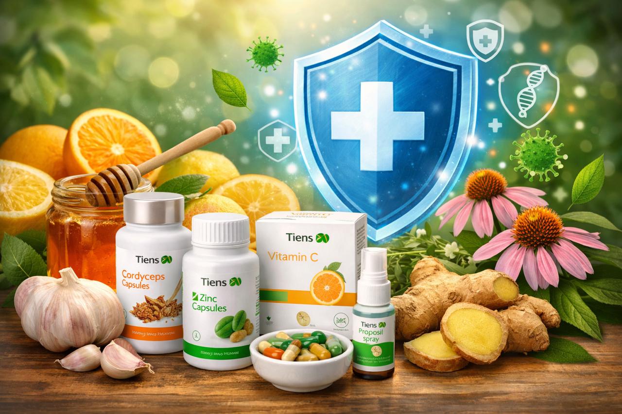 İmmunitet gücləndirən qida əlavəsi üçün Tiens məhsulları – zinc, spirulina, cordyceps kapsulları və propolis siropu ilə immun sisteminin dəstəklənməsi